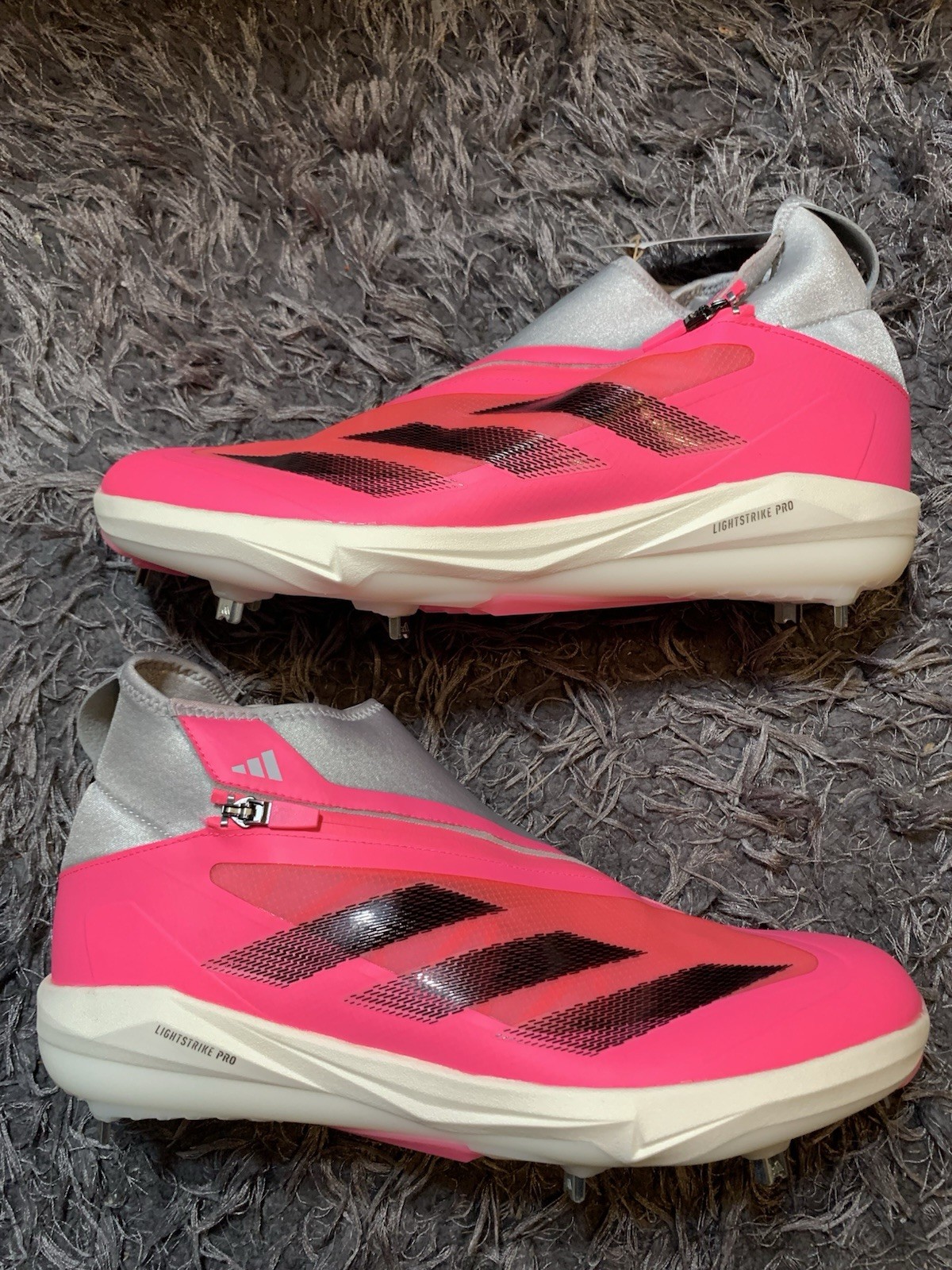 NEW Men's Size 12 adidas Adizero Impact+ BSB Baseball Cleats IF8484 Hot Pink thumbnail 2