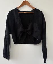 Aritzia Wilfred Blouse Black Long Sleeve Size Medium