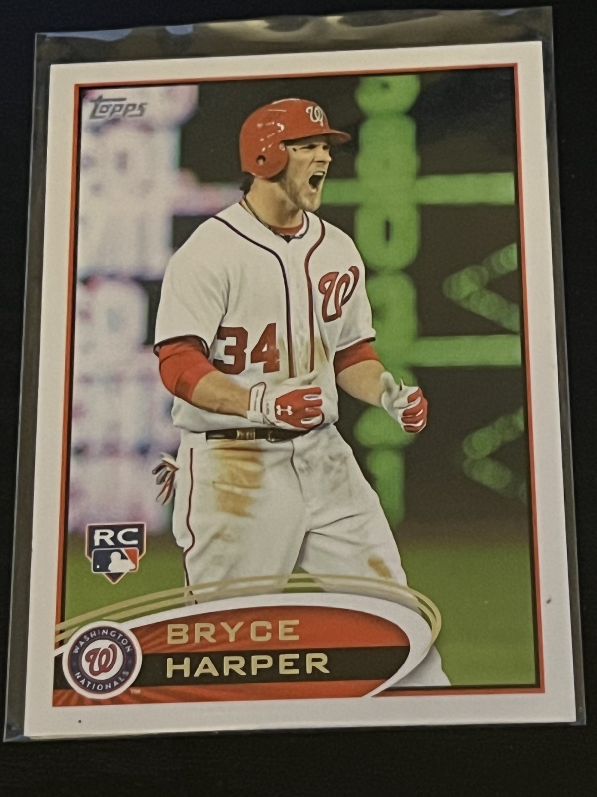 2012 Topps #661 Bryce Harper RC Rookie SCREAMING VARIATION