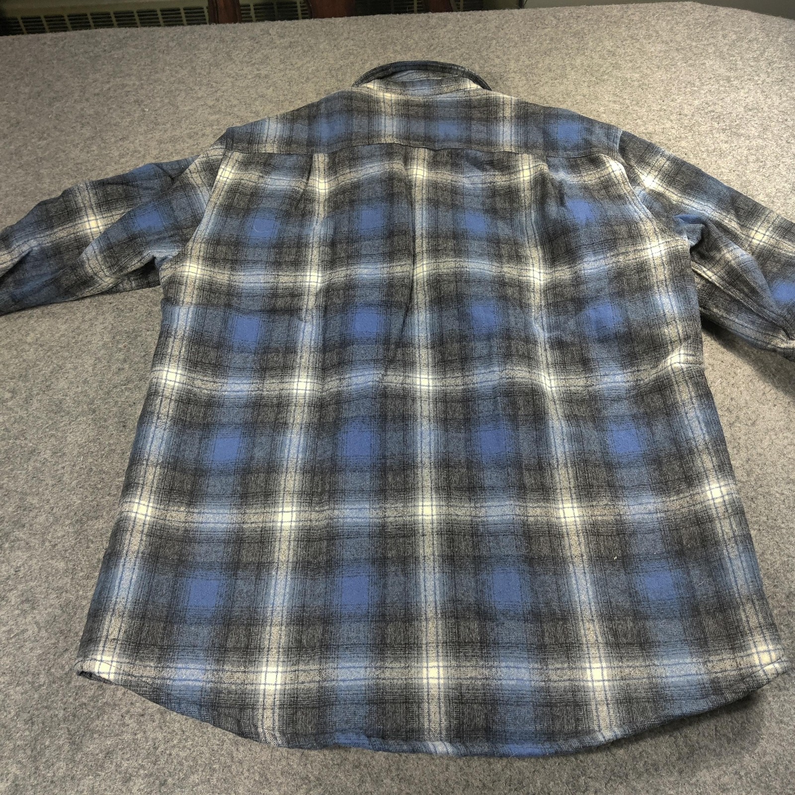 Pendleton Jacket Men Medium Blue Plaid Quilted Wo… - image 3