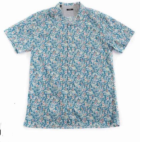 Benson Apparel Rosseau Kurzarm Viskose Shirt Größe S Blau Neu mit Etikett - Bild 1 von 11