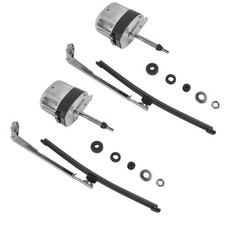 Stainless Windshield Wiper Motor Kit Street Hot Rod Universal Boat For Chevy 12v
