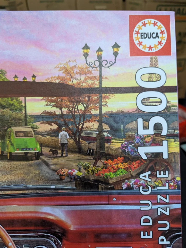PARIS in a CAR 1500 Piece Puzzle by EDUCA UNCOUNTED BAGGED RARE - Image 2 of 4