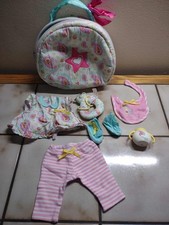 American Girl Bitty Baby Paisley Diaper Bag w/Some Clothes  Accessories