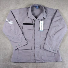 Propper BDU Coat Men Large Gray Cotton 4 Pockets Ripstop Tactical Shirt