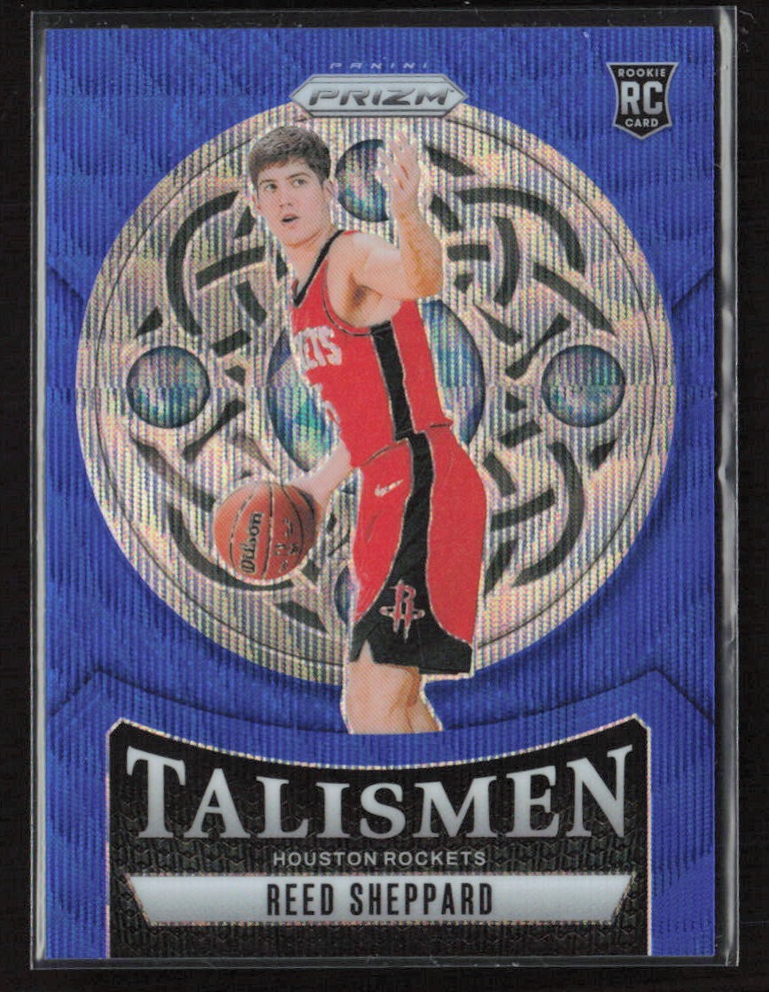 Reed Sheppard 2024-25 Panini Prizm #2 Talismen Prizms Blue Wave /175