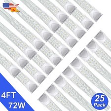 25Pack 4Ft Led Shop Lights Garage 72W T8 Integrated Led Tube Light Fixture 6500K