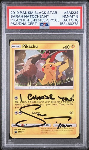 Pikachu graded PSA 8 for sale on eBay