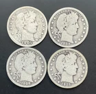 Lot of (4) U.S. Silver Barber Quarters - Circulated