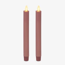 Luminara Flameless Battery Operated Indoor Taper Candle, Rose Tan