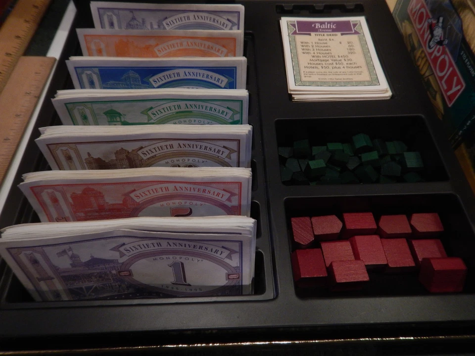 Monopoly 60th Anniversary Board Game Limited Edition Numbered Complete Rules Rpd - Image 4 of 4