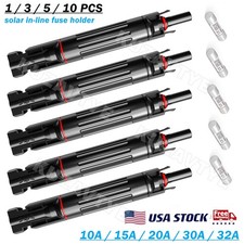 1 10PCS Solar Fuse PV Connectors Waterproof in-line Fuse Holder 10/15/20/30/32A
