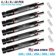 1~10PCS Solar Fuse PV Connectors Waterproof in-line Fuse Holder 10/15/20/30/32A