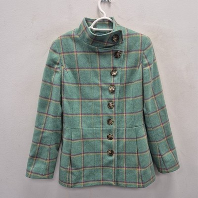 William Powell Tweed Utility Sporting Field Country Race Jacket Coat Green Uk 12