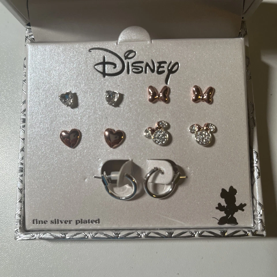 NEW! Disney Silver Plated Earrings Set 10 Pairs - Image 2 of 4
