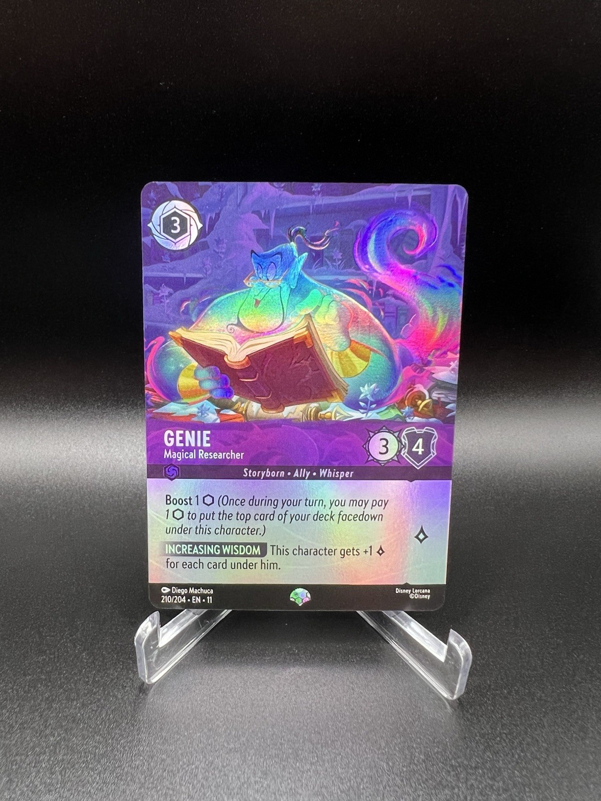 Genie - Magical Researcher (Epic) 210/204 Winterspell Holo