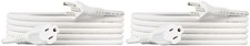 Amazon Basics Indoor Extension Cord 3 Prong 13 Amps 125V 10 ft White 2-Pack