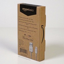 AmazonBasics Lightning to USB-A Cable - Apple MFi Certified - 6Ft. 1.8m - WHITE