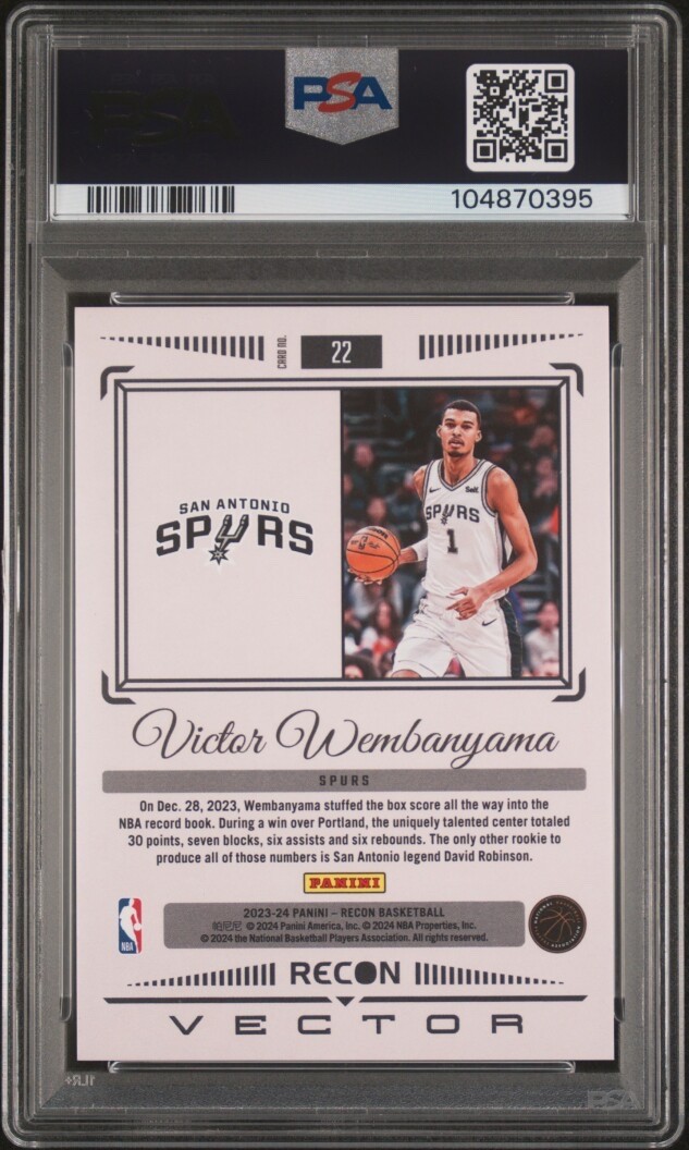 2023 Victor Wembanyama Recon Vector #22 RC PSA 10!! 🔥 view 2