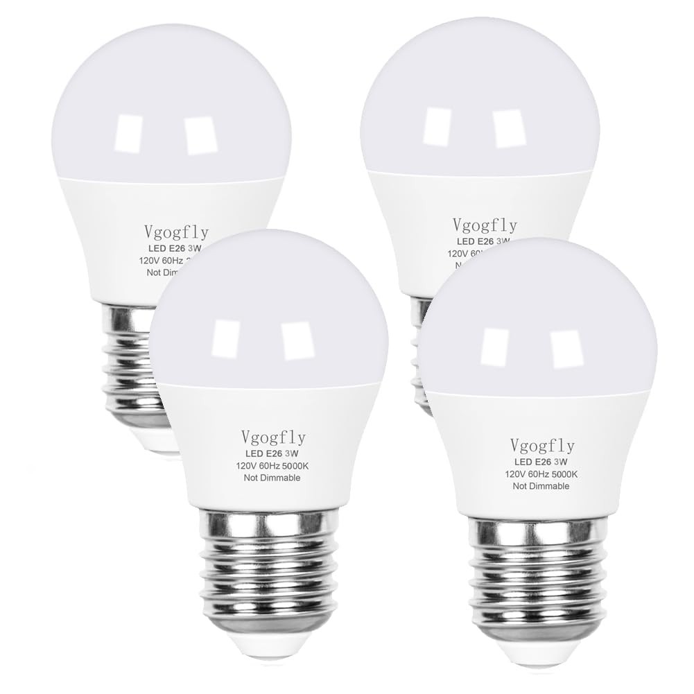 3W Bulb Equivalent 25 Watt Light Bulbs, A15 Daylight 5000K Energy Saving Low ...