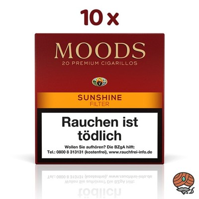 Moods Premium Zigarillos Sunshine (Filterzigarillos) 10x 20 Stück
