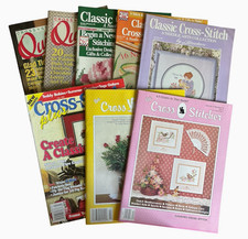 Lot of 8 Vintage Cross Stitch Magazines Cross Stitcher Classic Embroidery 1990's