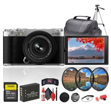 Fujifilm X-M5 Mirrorless Camera with XC 15-45mm f/3.5-5.6 Lens Silver Bundle