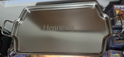 Hennessy Cognac Metal Fancy Serving Tray With Handles BRAND NEW IN BOX - 2 Avail