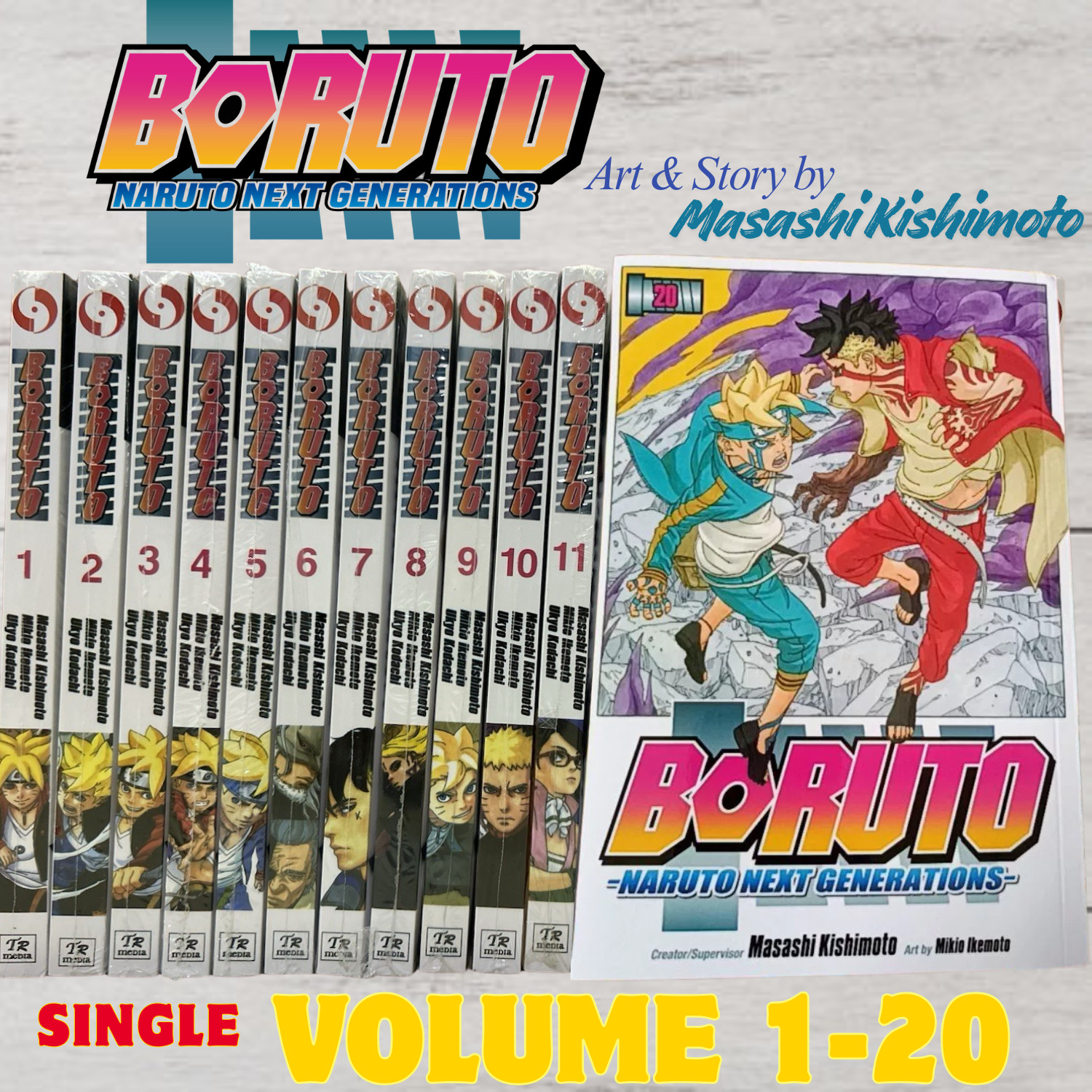 Cómics Boruto manga inglés volumen único 1-20 de Masashi Kishimoto