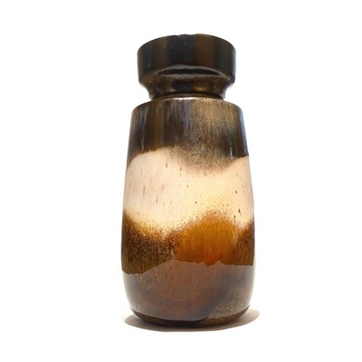 Scheurich Keramik 242-22 Amber & White Vase - 70er Jahre West German Pottery Fat Lava