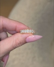 3.20 Ct Oval Cut Lab Grown Diamond Eternity W...