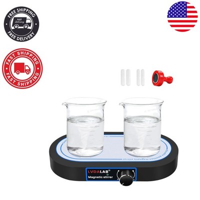 Non-Heating Dual Position Magnetic Stir Plate - 50-1500 RPM with Accessories