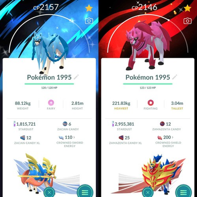 #ad Pokémon Go Shiny Zacian Zamazenta ✨ Special Background Trade 20k Stardust $30.00