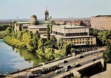AK München Deutsches Museum Ludwigsbrücke Tram 1960er