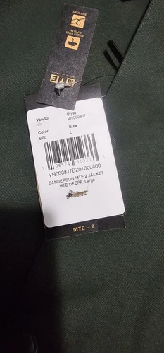 Vans Sanderson MTE 2 Coaches Jacket Waterproof Green Men's Large New With Tags - Picture 7 of 9