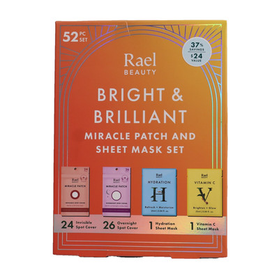 Rael Bright & Brilliant Miracle Patch & Sheet Mask Set - 50 Patches & 2 Masks