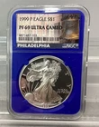 1999 P Proof Silver Eagle - NGC - PF 69 Ultra Cameo