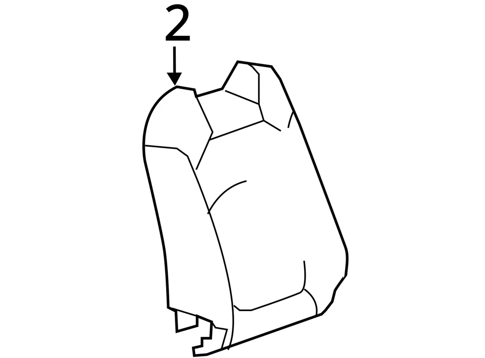 2013-2017 GMC ACADIA ACADIA ОГРАНИЧЕННЫЙ ЧЕХОЛ ASM-F/SEAT BK DUNE 23325539 - НОВЫЙ OEM - Изображение 4 из 4