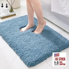 Bathroom Rugs Non Slip Washable, Ultra Soft Thick Shaggy Absorbent Bath Mats,