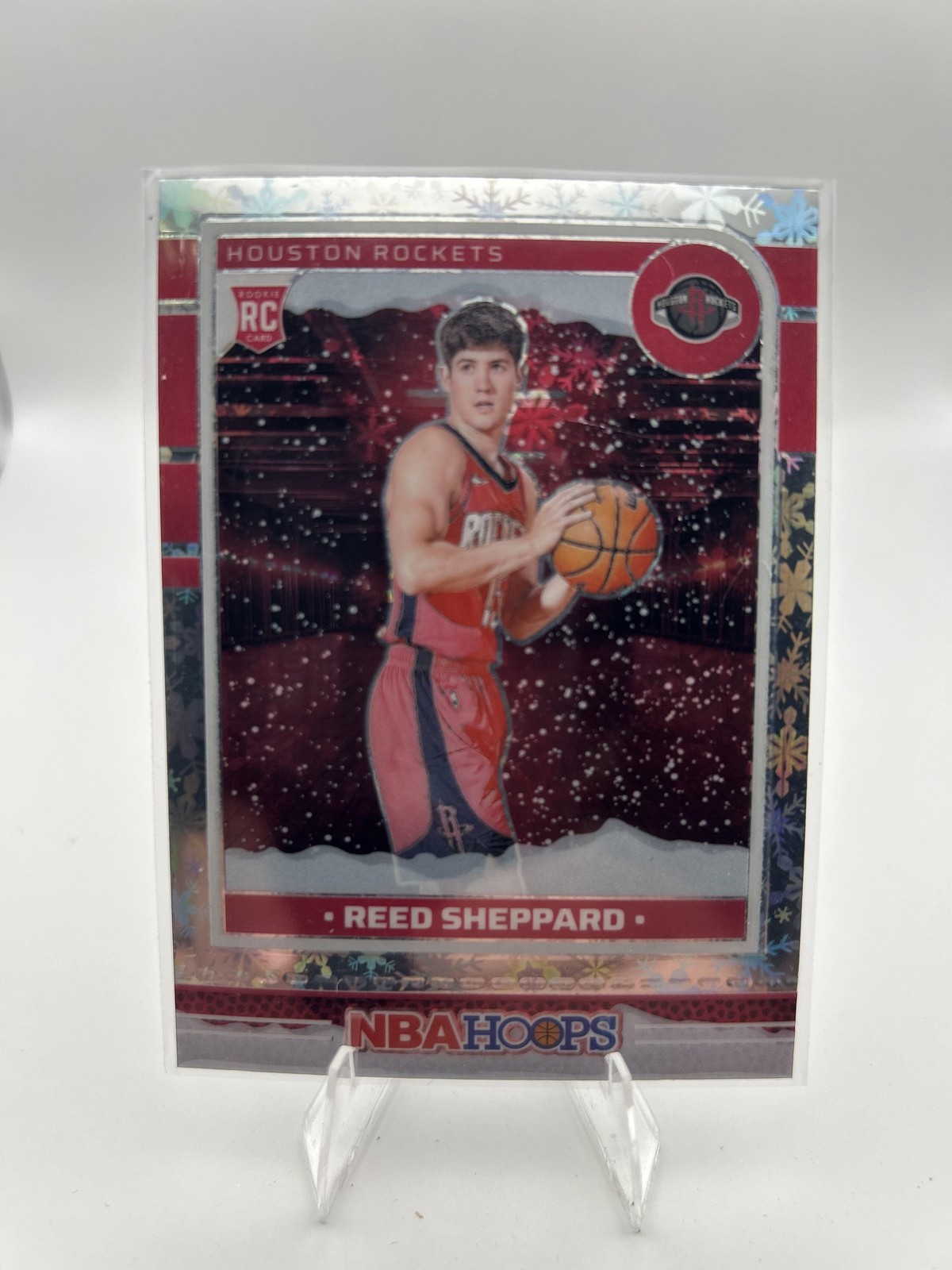 2024-25 Hoops Winter #233 Reed Sheppard Prizms Premium Rockets