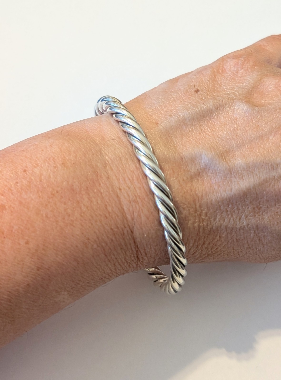 David Yurman Solid Sterling Silver Turquoise Cabl… - image 2