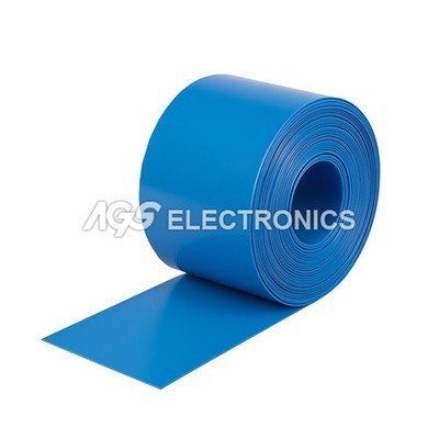 Guaina Termorestringente PVC Per Batterie 18650/18500 – Diametro 30 Mm, Lunghezza 5 M – Isolante E Ignifugo (Blu)