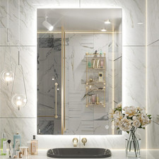 Keonjinn 24 X 36 Inch Backlit Mirror for Bathroom, Anti-Fog Led Mirror, CRI90 H