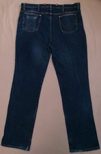 VTG 90S WRANGLER JEANS 967STR 40X34 W/ SUSPENDER BUTTONS WORK WEAR USA MADE