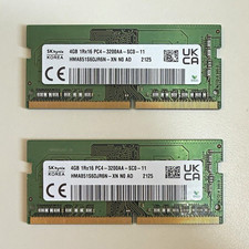 SK hynix 8GB 2x4GB DDR4 3200MHZ SODIMM Laptop RAM HMA851S6DJR6N