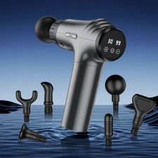 Mini Deep Tissue Massage Gun Portable with 6 Attachment Heads 20 Speeds