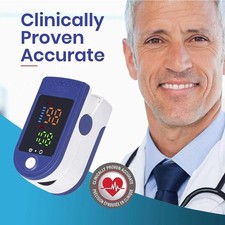 AiQUE 4 - N H S Supplied Pulse Oximeter, Blood Oxygen Heart Rate Monitor