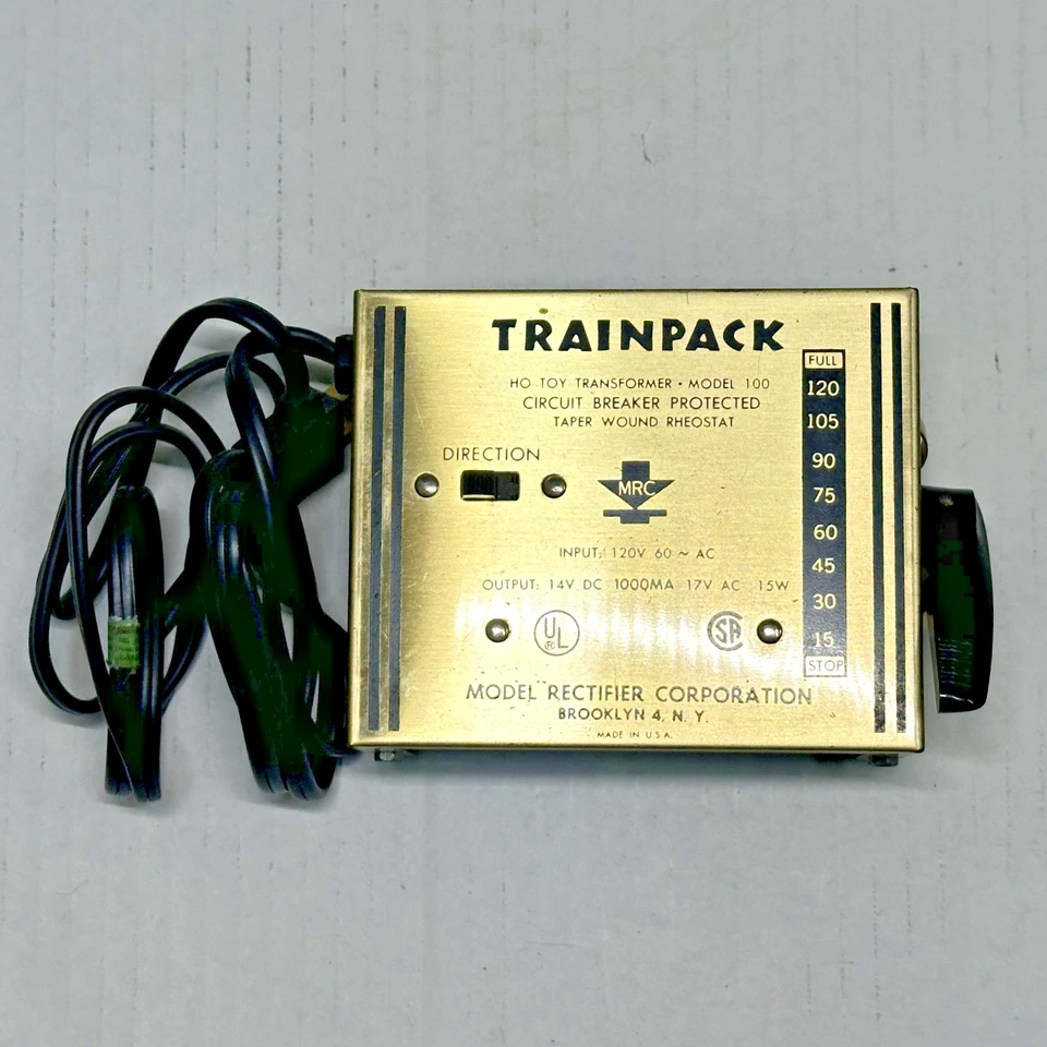 MRC HO Gauge Trainpack Modelo 100 Tren Control Power Pack Hobby Transformer Foto 2 de 2