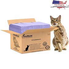 50 Pack Cat Litter Pads Super Absorbent Moisture Lock Odor Control Drawer System