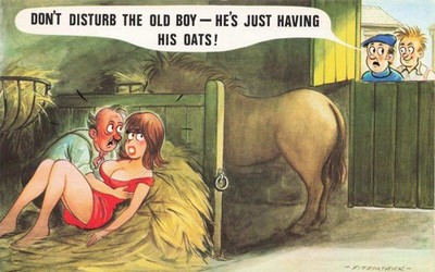 COMIC SAUCY SEASIDE Postcard Bamforth FITZPATRICK Vintage Unused